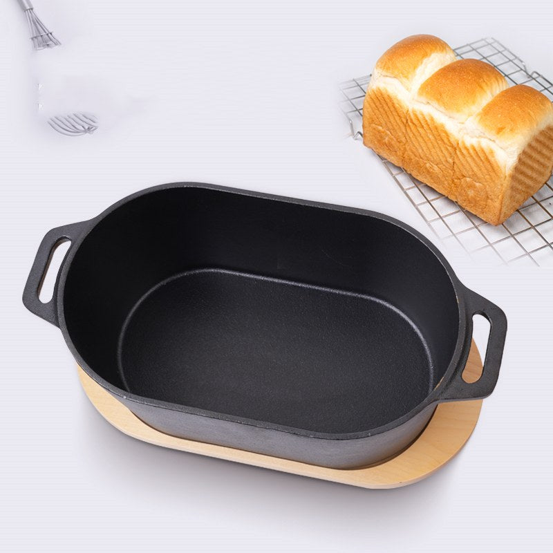 Gusseisen Brotbackform mit Holztablett – Bild 3 | LuxeStyle