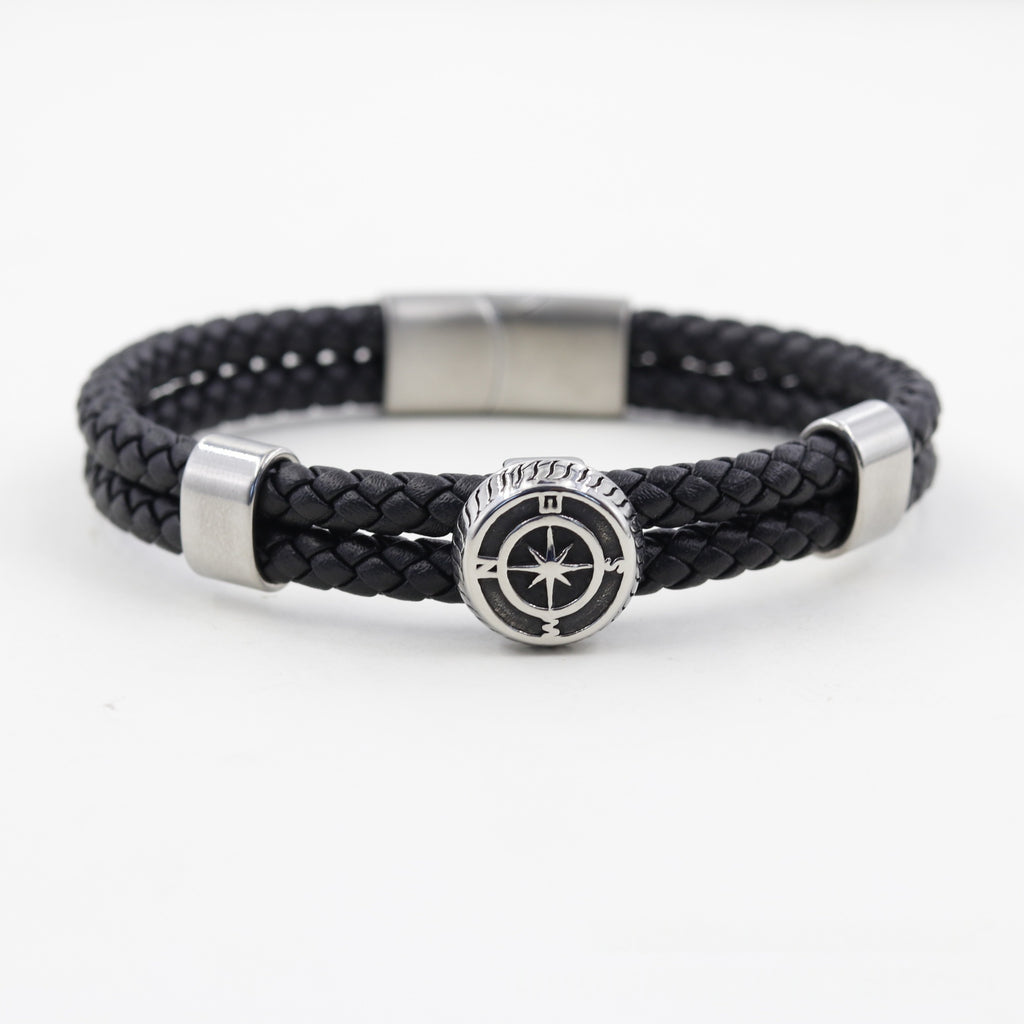 Herrenarmband aus Edelstahl, doppelt geflochten – Bild 1 | LuxeStyle