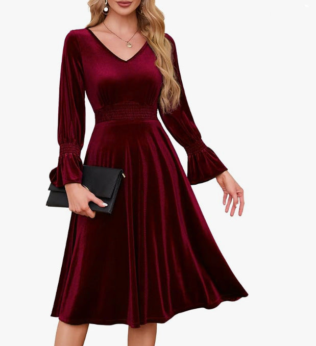 Damen A-Linien-Kleid mit ausgestellten Ärmeln – Bild 7 | LuxeStyle