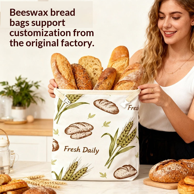 Bienenwachs Brotbeutel Leinen/Baumwolle