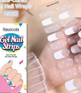 Semi-cured Gel-Nagelsticker «Ice Transparent Nude»