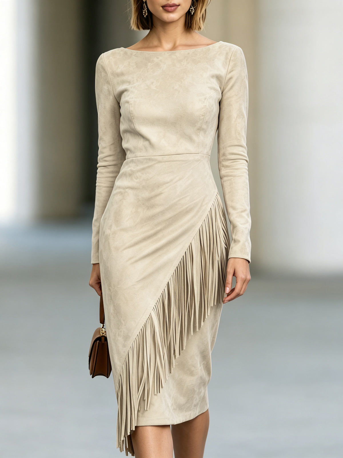 Elegantes Tüllkleid mit langen Ärmeln – Bild 8 | LuxeStyle