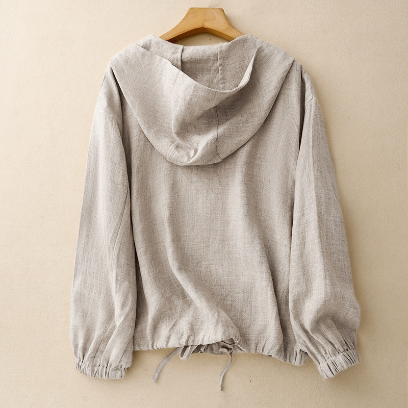 Leichter Trenchcoat-Bluse mit Fledermausärmeln