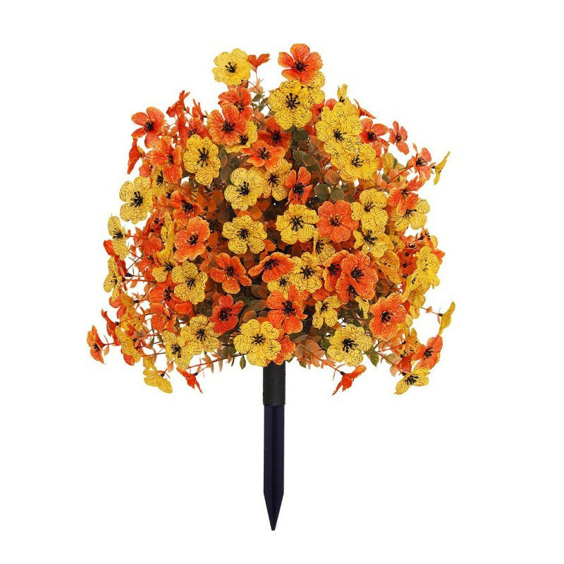 Halloween Gartenstecker mit Kunstblumen