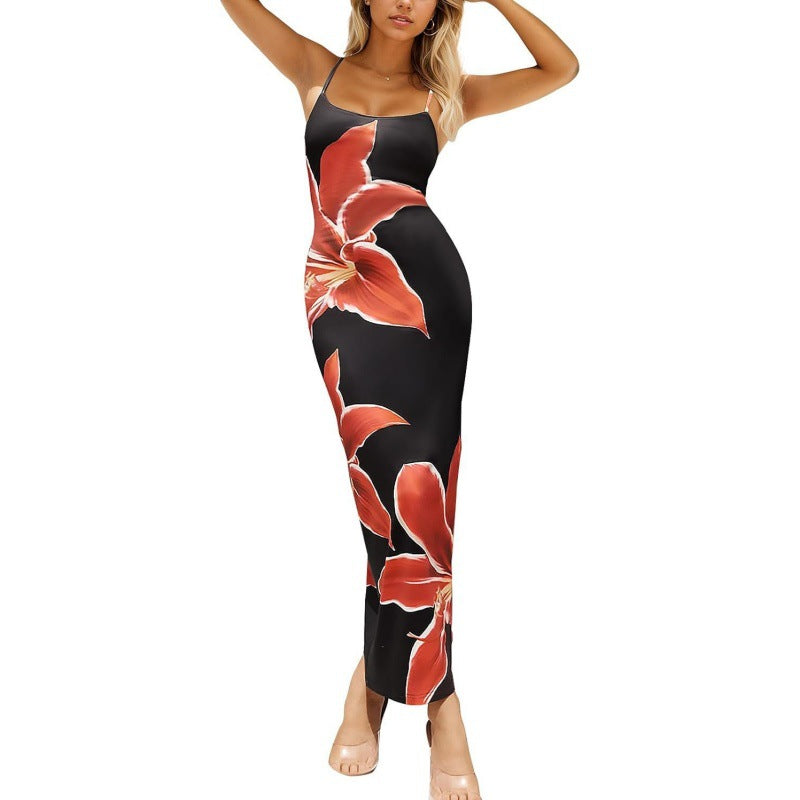 Bodycon Trägerkleid mit Blumenmuster – Bild 3 | LuxeStyle