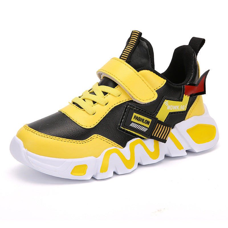 Kinder Leder-Sneakers mit Klettverschluss – Bild 3 | LuxeStyle