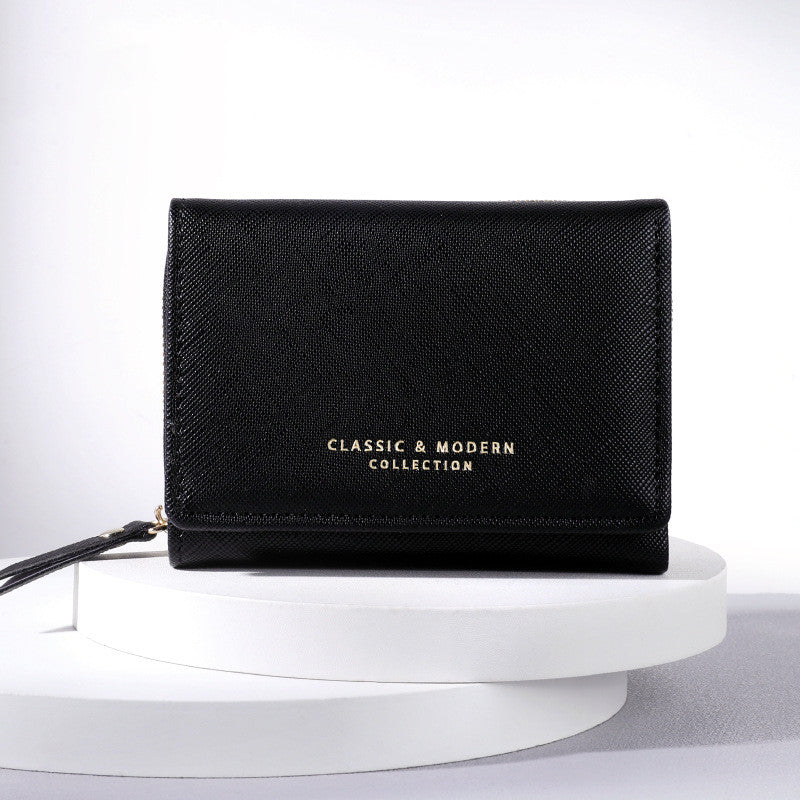 Faltbare Damen Münzbörse in PU-Leder | LuxeStyle