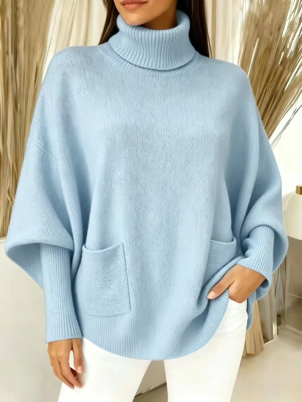 Rollkragenpullover mit langen Ärmeln – Bild 2 | LuxeStyle