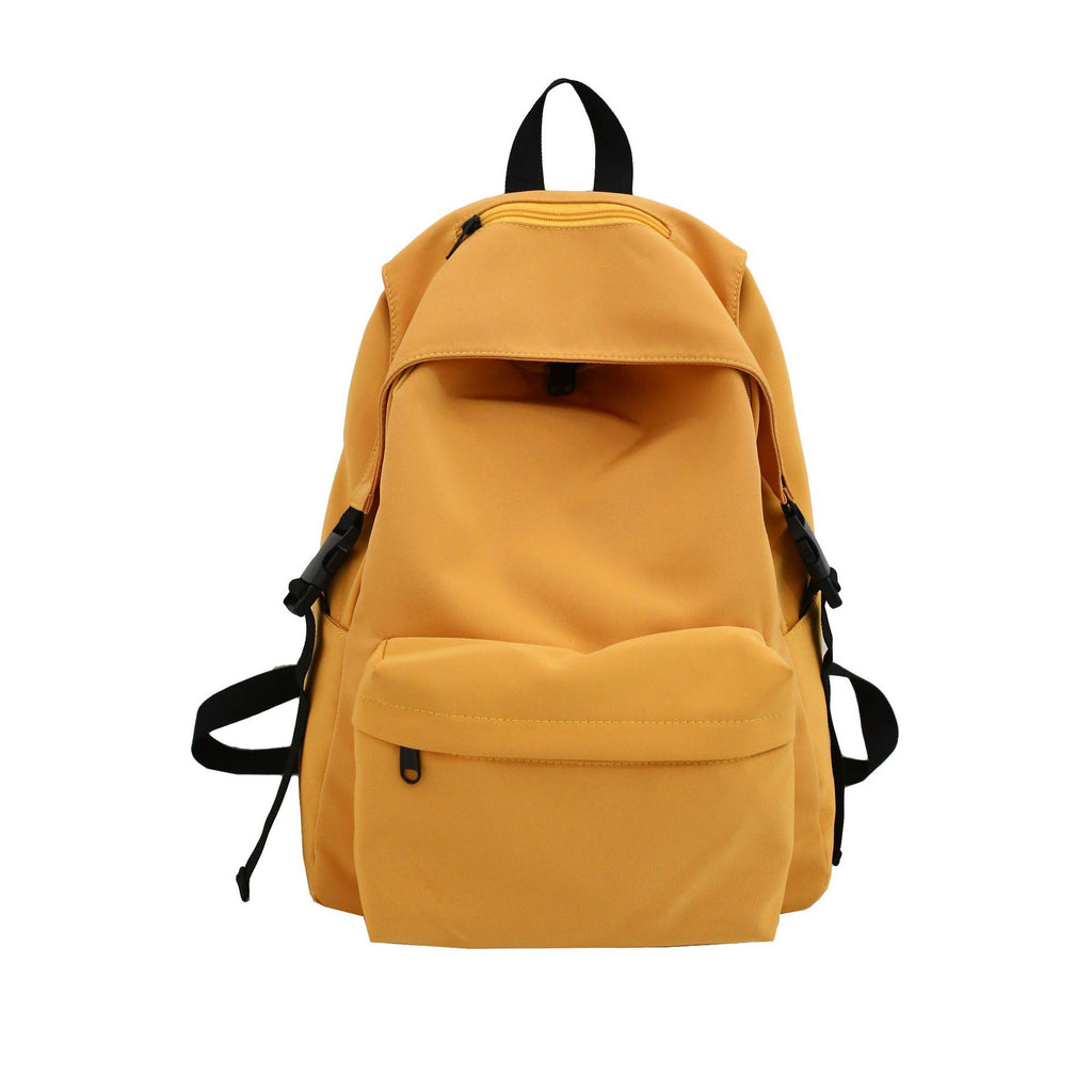 Einfarbiger Nylon-Rucksack mit 3‑D‑Tasche – Bild 12 | LuxeStyle
