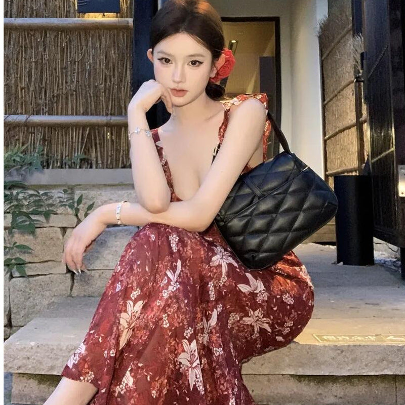 Sommer Maxi-Kleid mit Blumenprint und Volants – Bild 2 | LuxeStyle