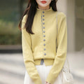 Color-Block Strick-Cardigan im Old Money Stil