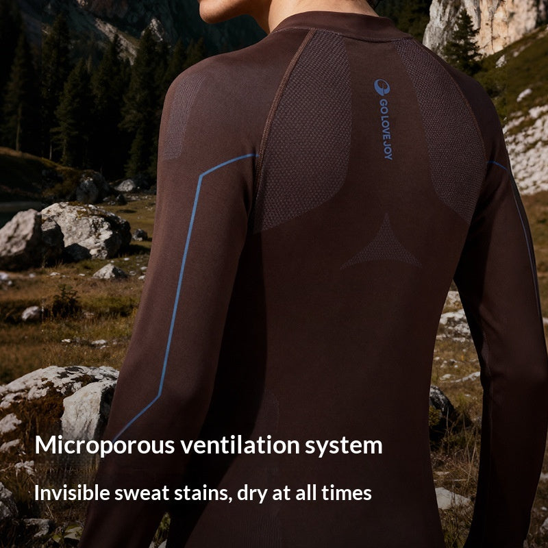 Nahtloses, schnelltrocknendes Baselayer für Herren