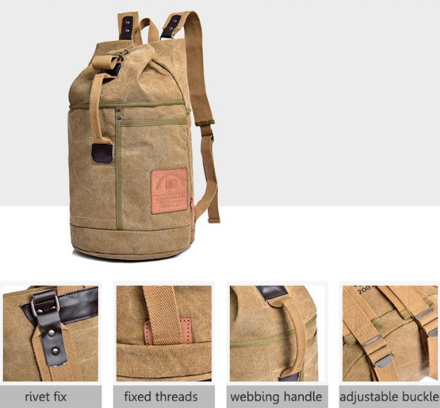 Grosses Canvas-Rucksack mit Buchstaben-Print – Bild 10 | LuxeStyle