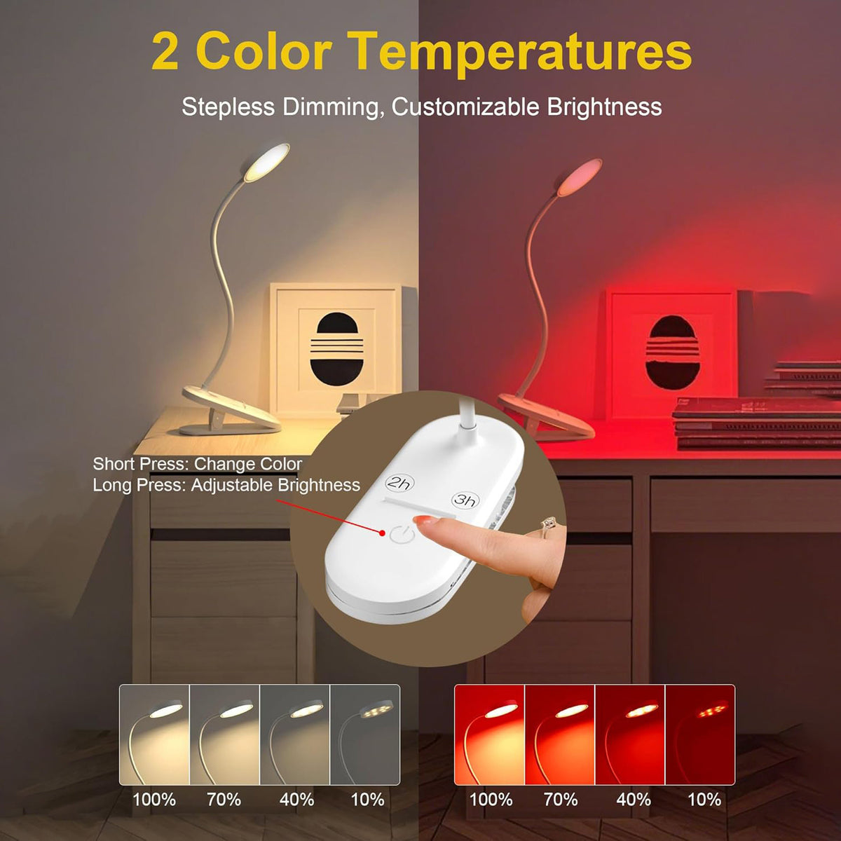 LED-Bettlampe mit Touch-Steuerung – Bild 2 | LuxeStyle