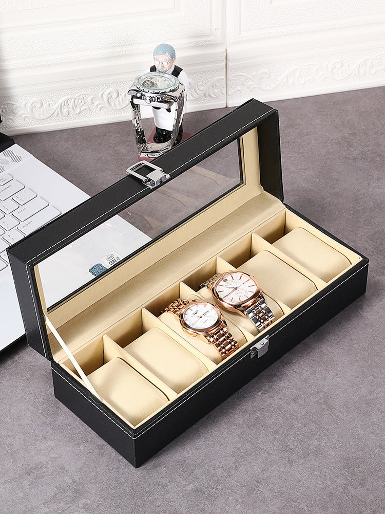 Leinwand-Box für Uhren – 12‑Bit Luxus‑Version mit Schloss | LuxeStyle