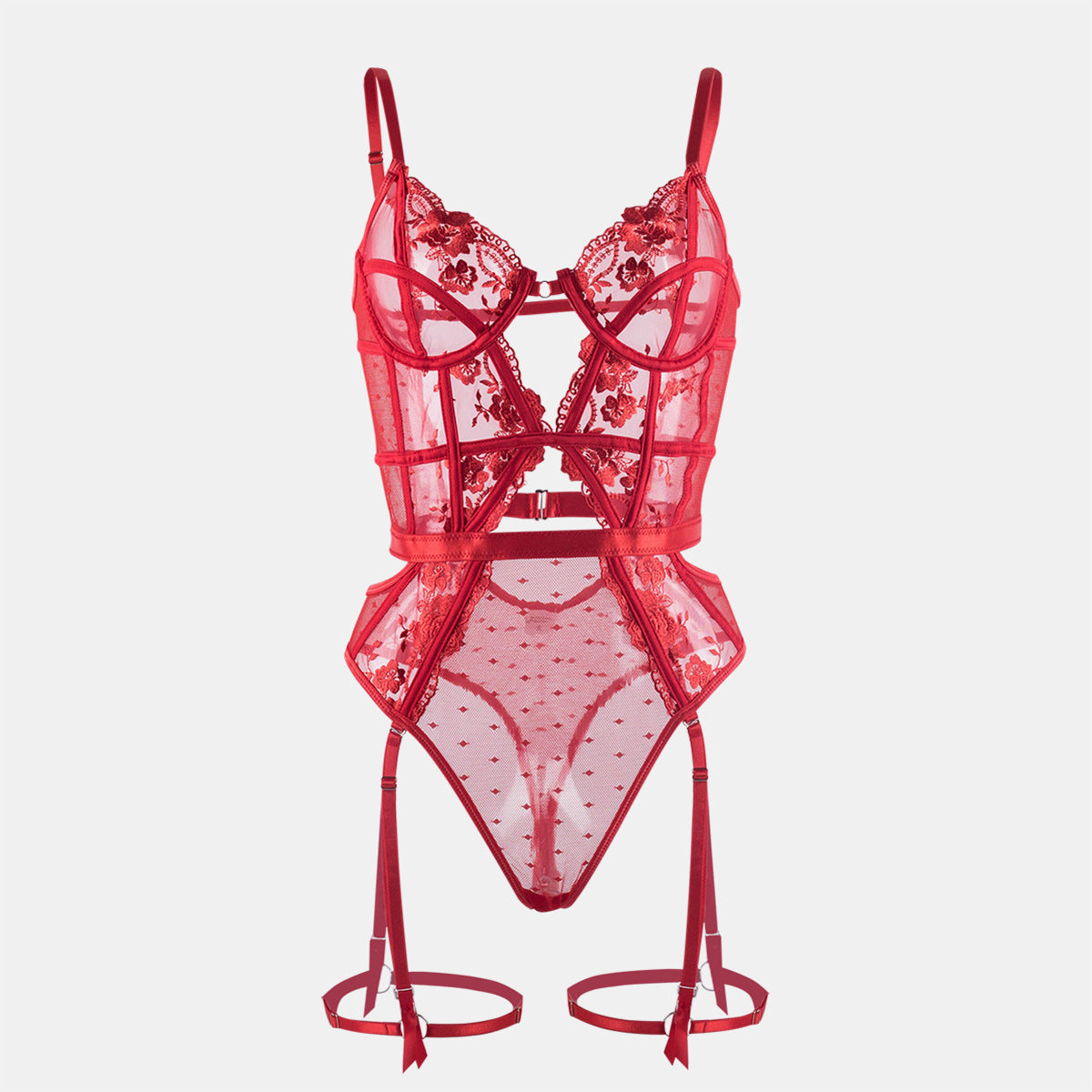 Damen Body mit Spitze und Cut-Outs