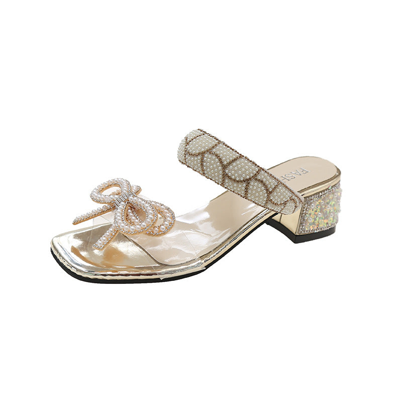 Sandalen mit Schleife und transparentem Riemen – Bild 6 | LuxeStyle