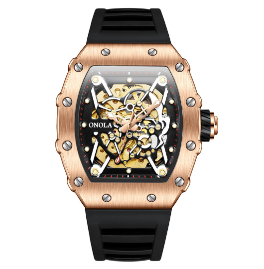 Automatische Herrenuhr mit Silikonband – Bild 9 | LuxeStyle