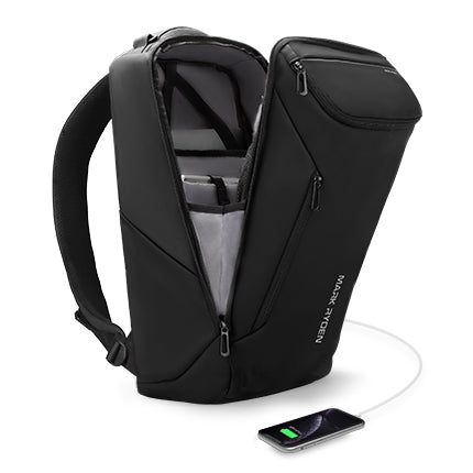 Rucksack mit USB-Ladeanschluss und Laptopfach – Bild 5 | LuxeStyle