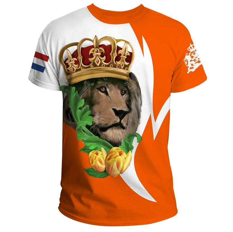 Herren T-Shirt mit Hollandflaggen-Print – Bild 3 | LuxeStyle