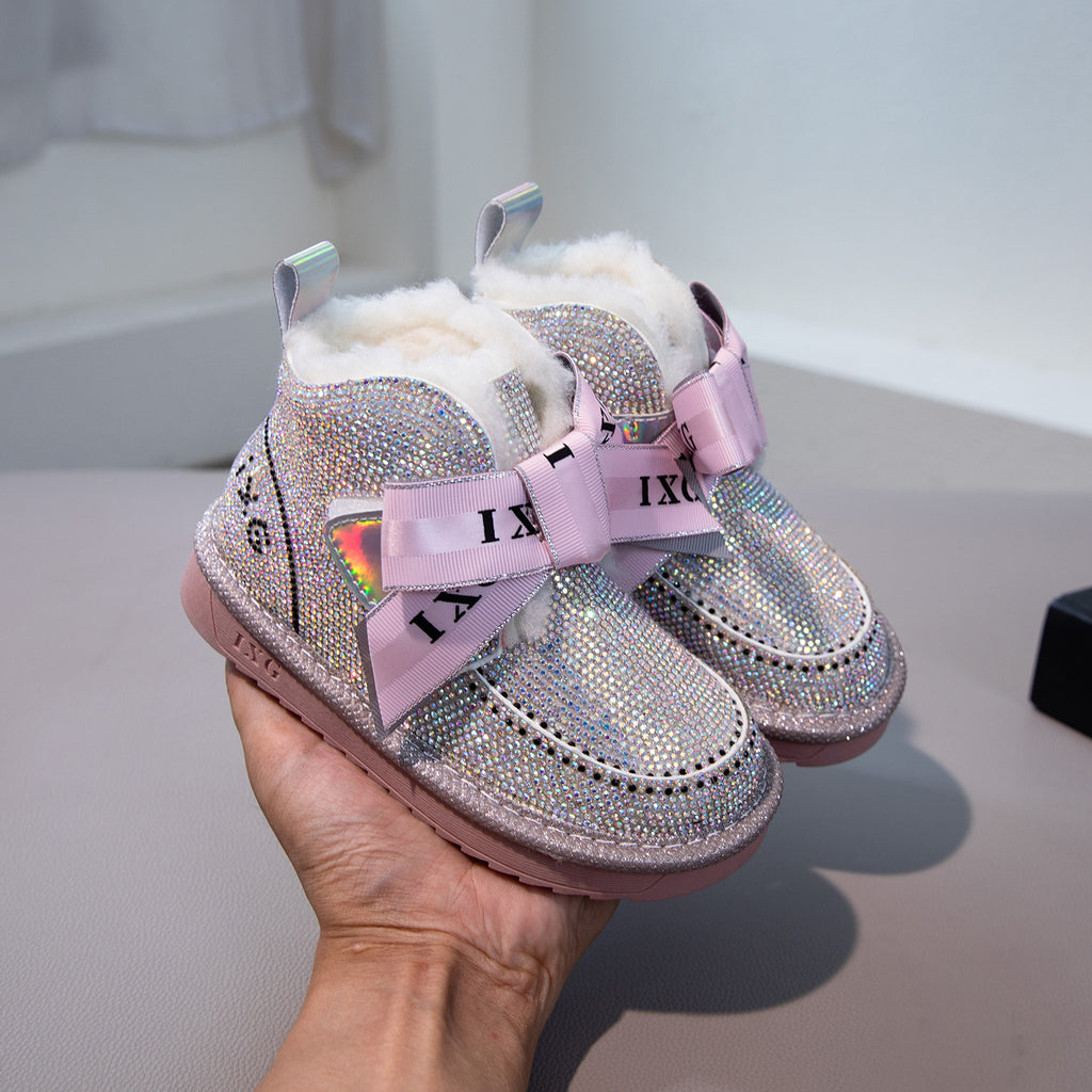 Glitzer Prinzessin Thermo-Baumwollschuhe – Bild 3 | LuxeStyle