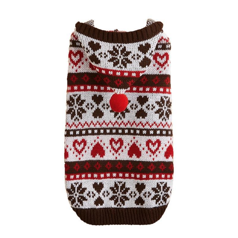 Hundepullover gestrickt mit Schneeflockenmuster – Bild 4 | LuxeStyle