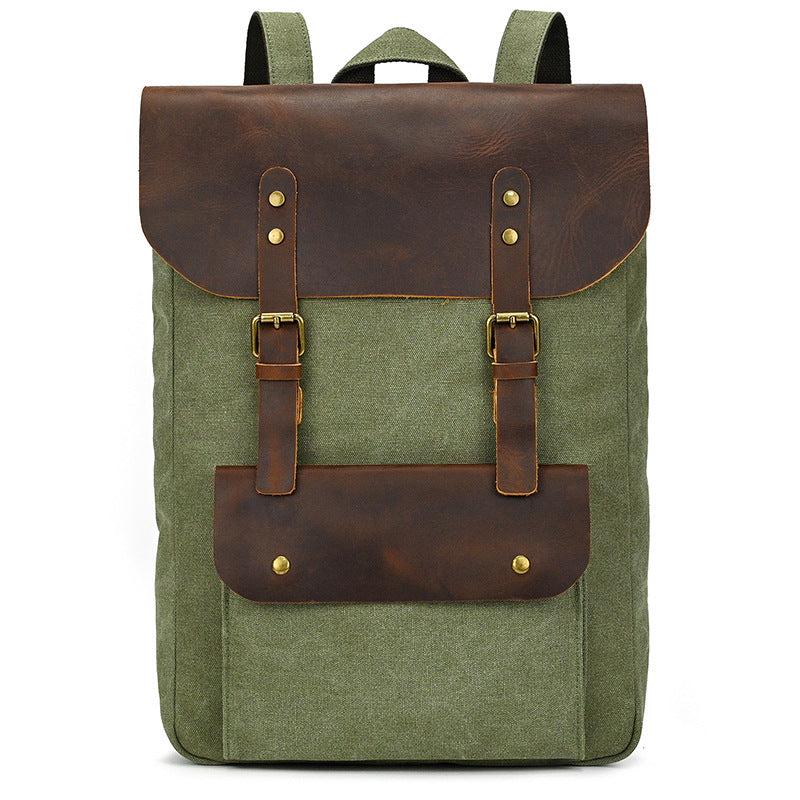 Grosser Canvas-Leder Rucksack – Bild 8 | LuxeStyle