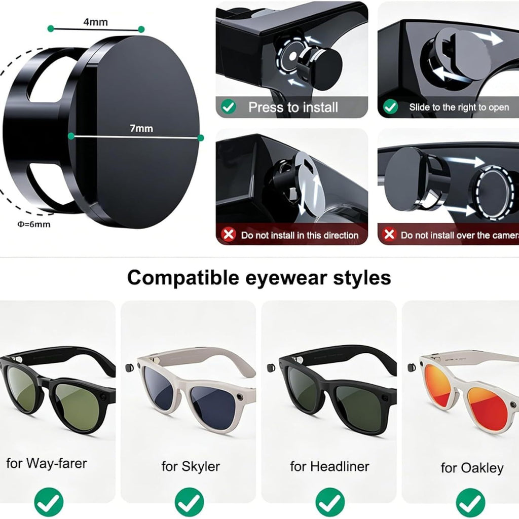 LED-Abdeckung für Brille mit Sichtschutz