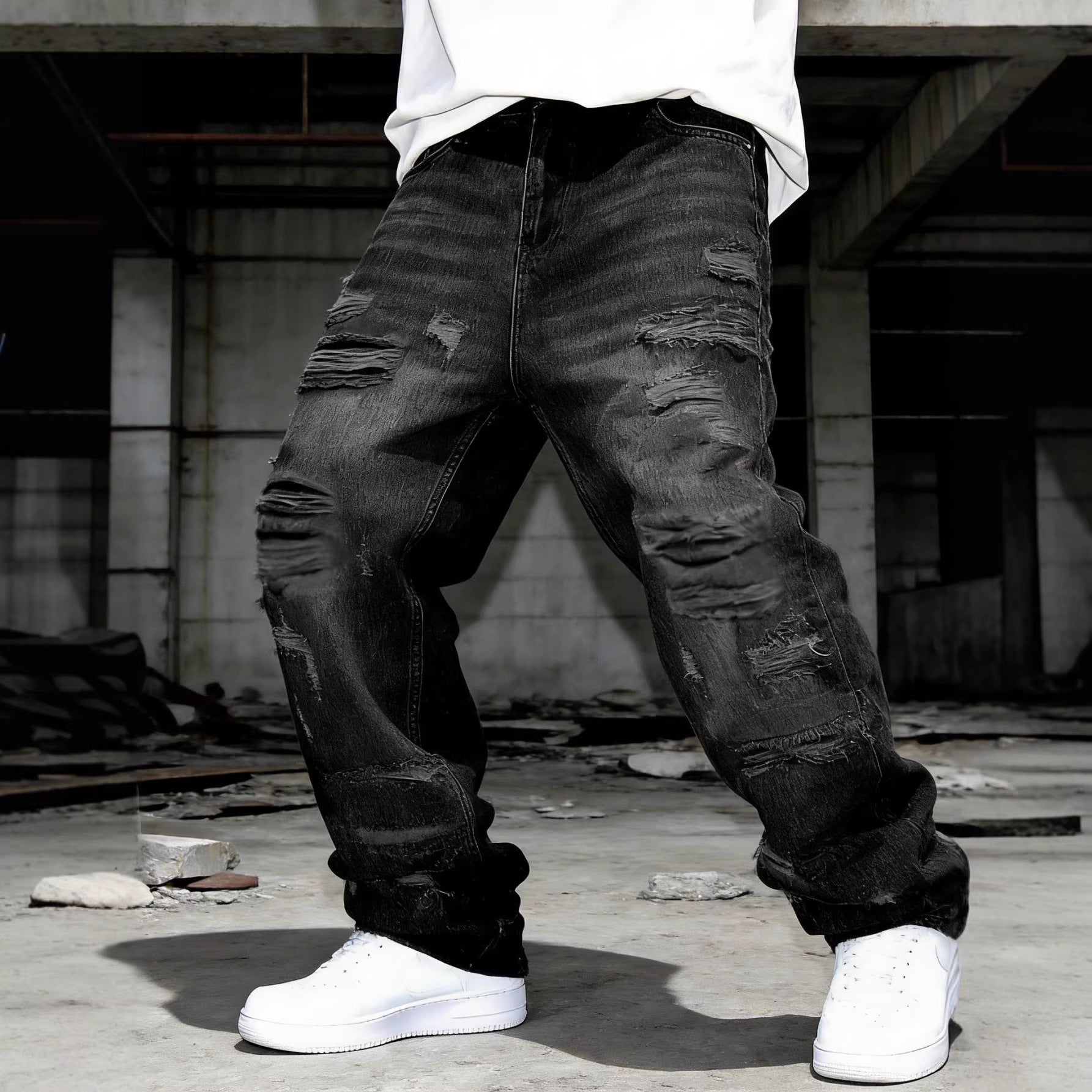 Retro-Casual-Hose mit Patchwork