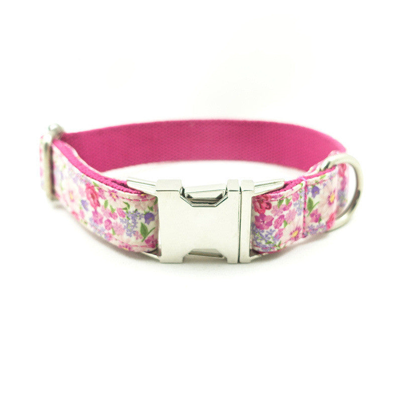 Hundehalsband "Purple Flower" mit Metallschnalle – Bild 5 | LuxeStyle