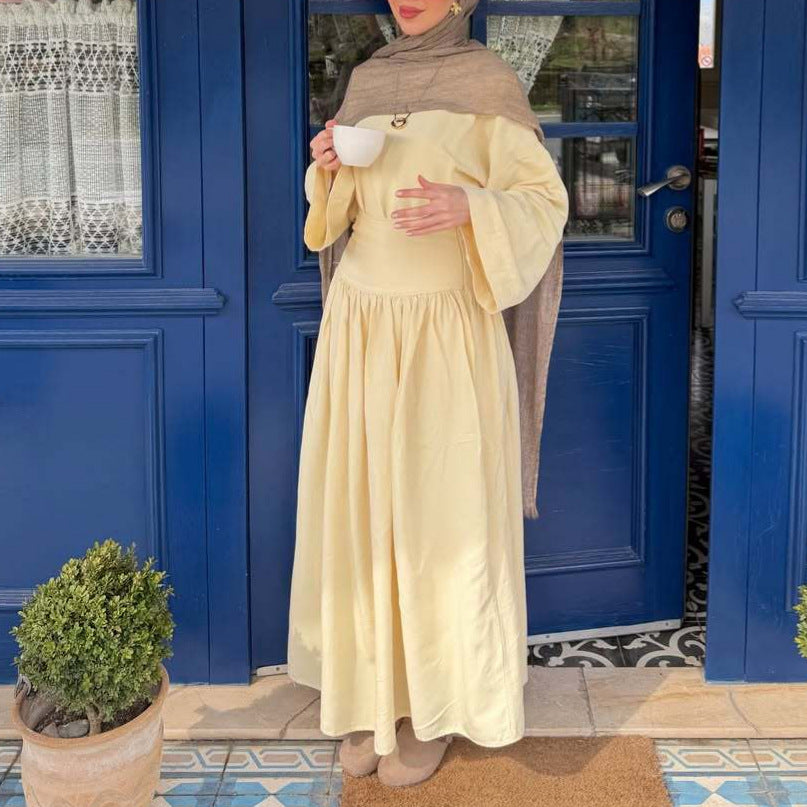 A-Linien Maxikleid mit Rundhals | LuxeStyle