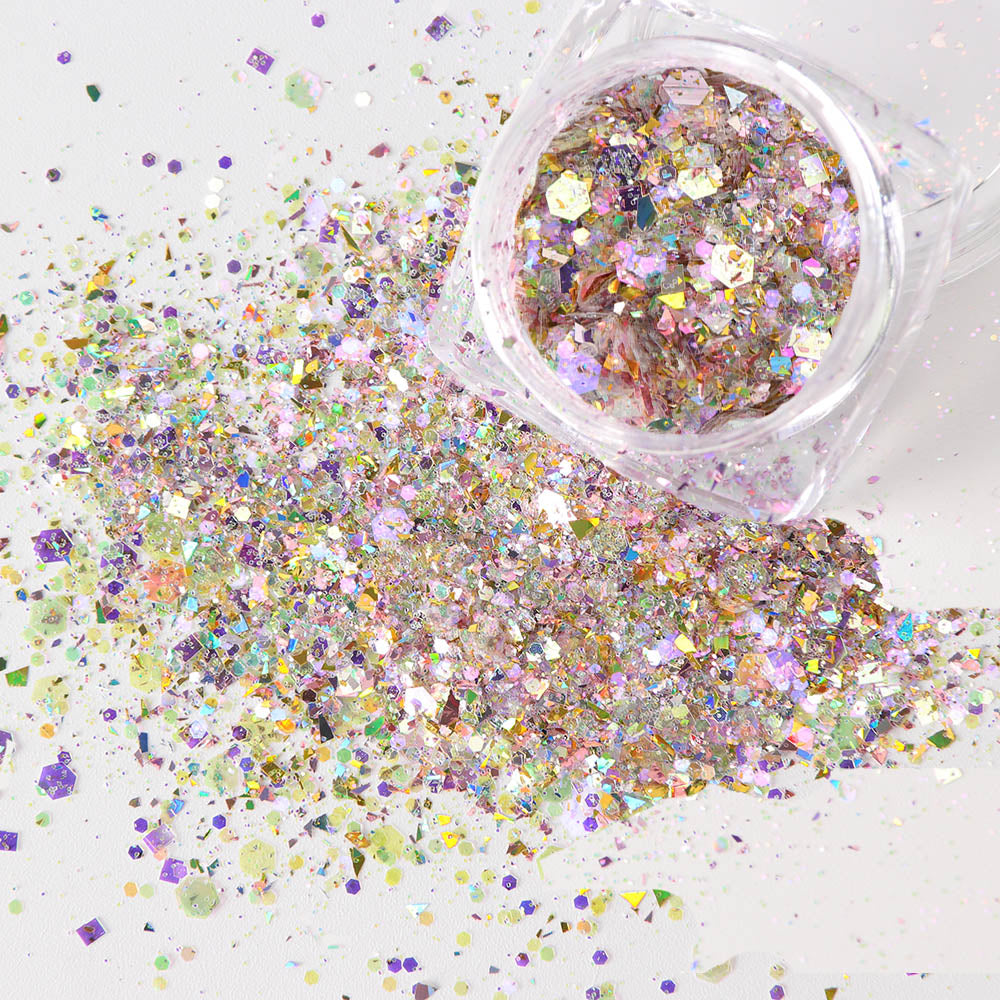 Bunte Pentagramm-Glitzer-Pailletten für Nägel