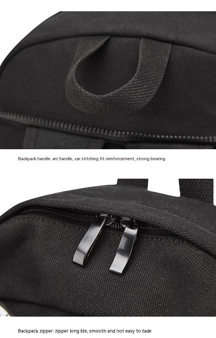 Canvas Rucksack mit Totenkopf-Print – Bild 2 | LuxeStyle
