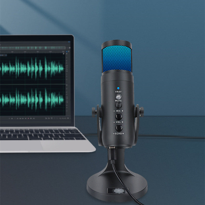 RGB USB Kondensator-Mikrofon mit Stimmungslicht