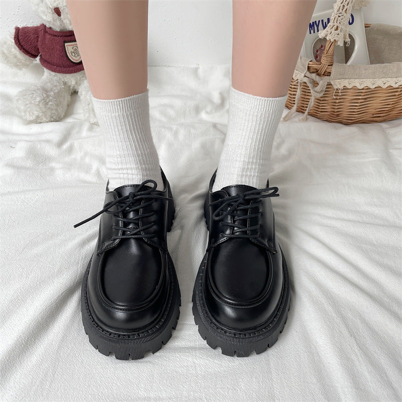 Schwarze Lederschuhe für Frauen