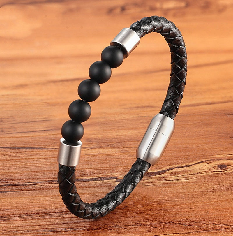 Unisex Lederarmband mit Edelstahlschnalle | LuxeStyle