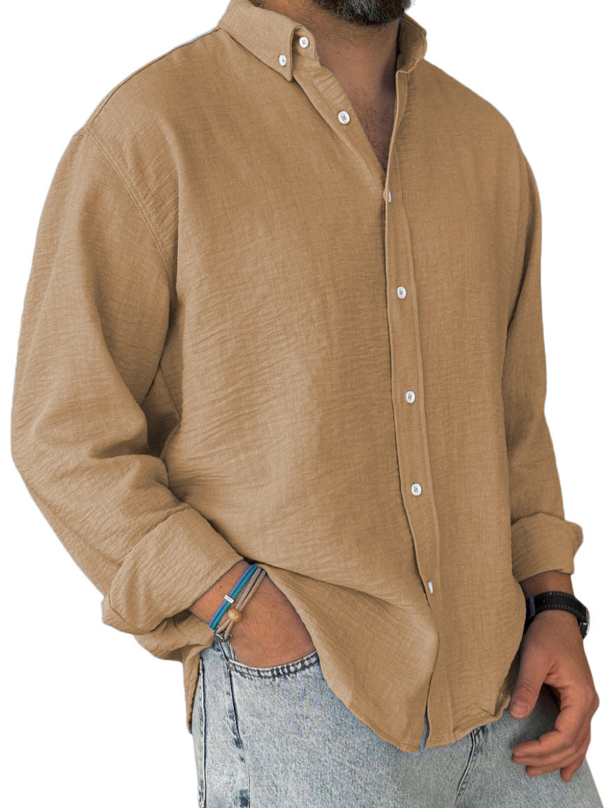 Herren Langarm Button-Down Hemd