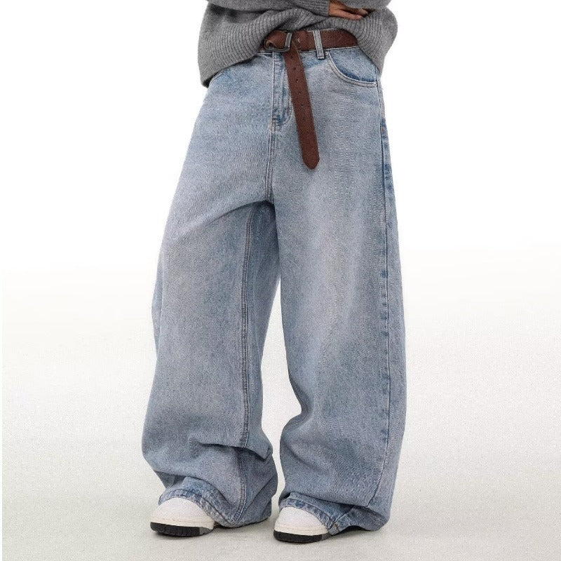 Retro Straight Jeans mit Used-Look