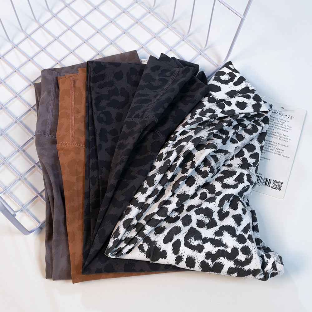 High-Waist Yoga-Hose mit Print