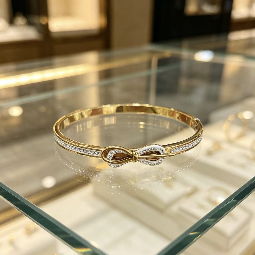 Titan-Stahl Armband mit Schleife
