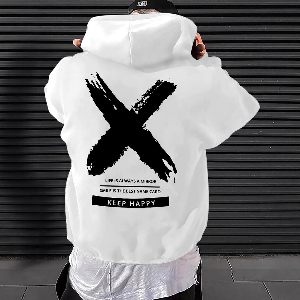 Herren Hoodie mit Letter-Print