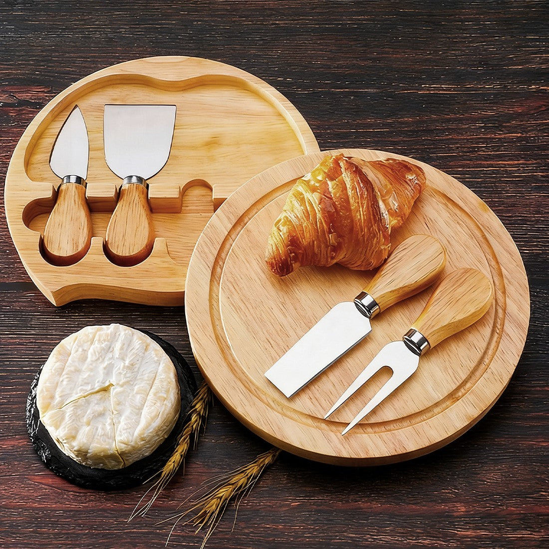 Käsemesser-Set mit Holzbox, 4-teilig – Ansicht 4