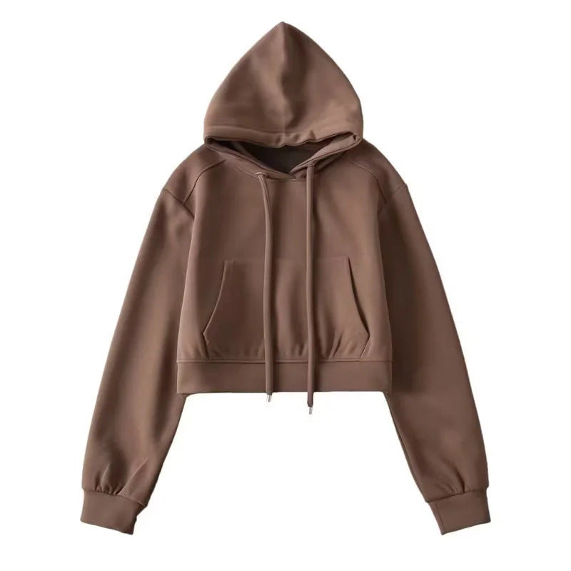 Kurzes Kapuzen-Sweatshirt für Damen