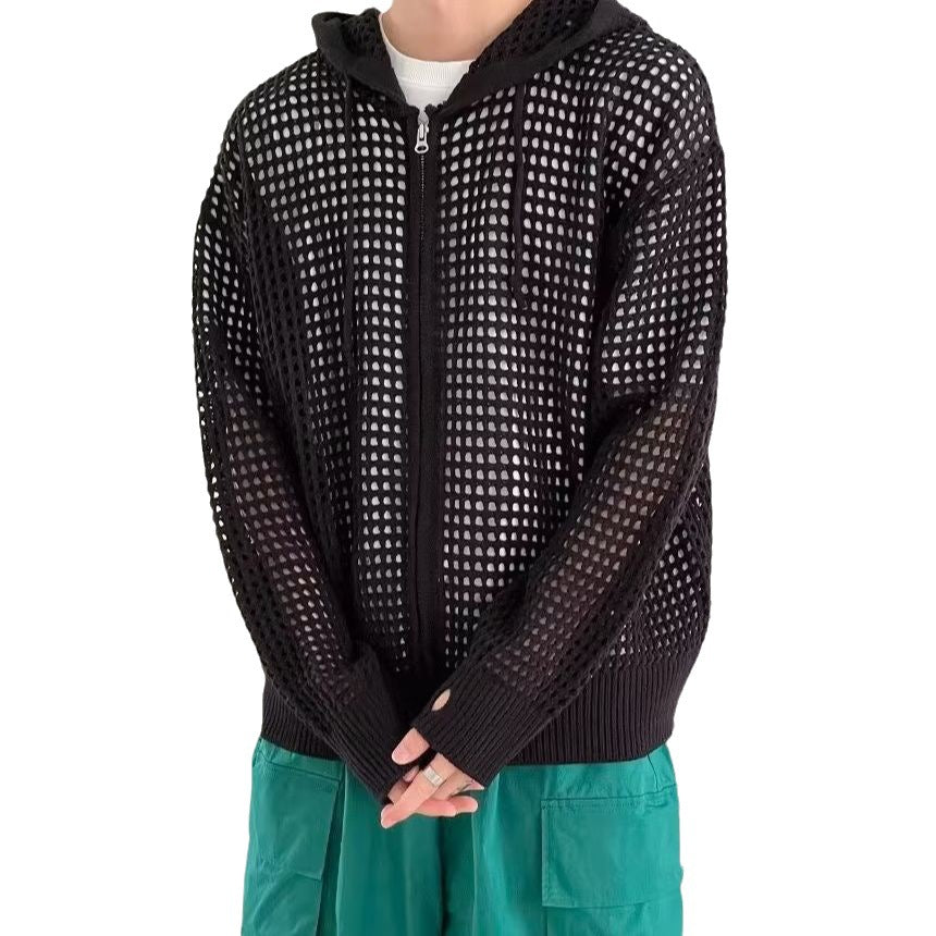 Kapuzen-Strickpullover für Herren