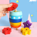 Doppelturm-Stapelspiel aus Holz | LuxeStyle