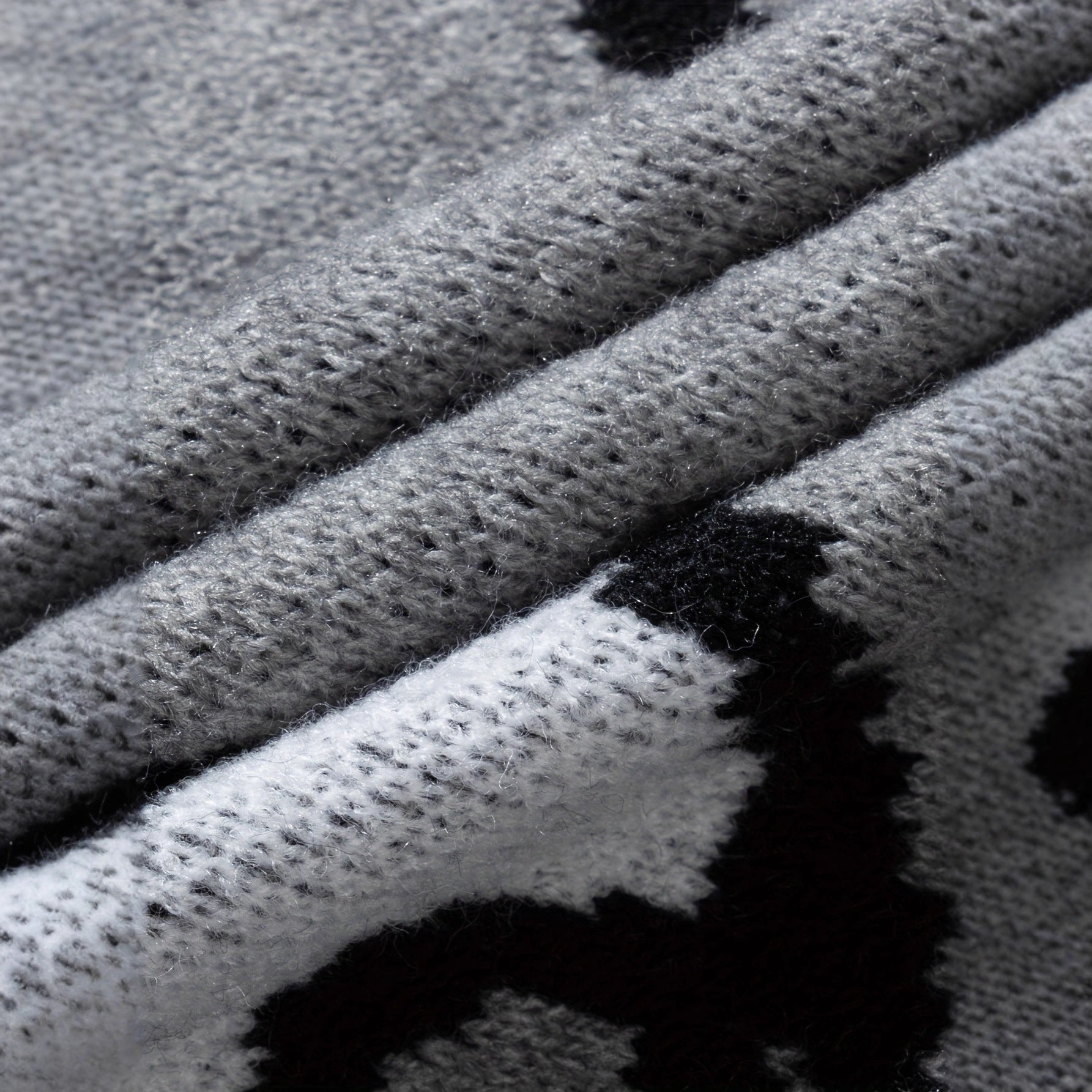 Herren Knit Sweater mit niedlichem Katzenprint