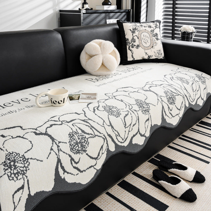 Sofakissen mit Pflanzen-Blumen-Muster, Licht-Luxus-Stil