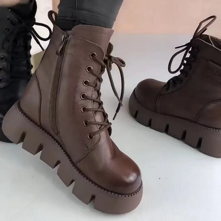 Gefütterte Snow Boots aus weichem Kunstleder