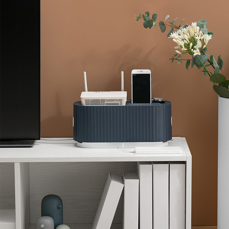 Steckdosen-Organizer mit Kabelbox & Telefonfach