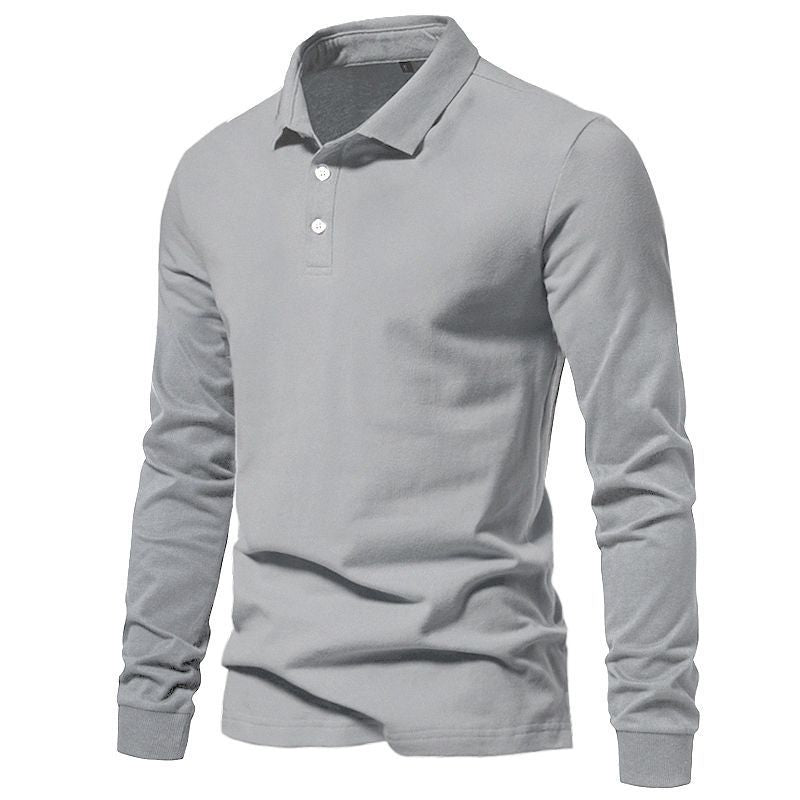 Herren Langarm-Polo aus Kaninchenhaar-Mix